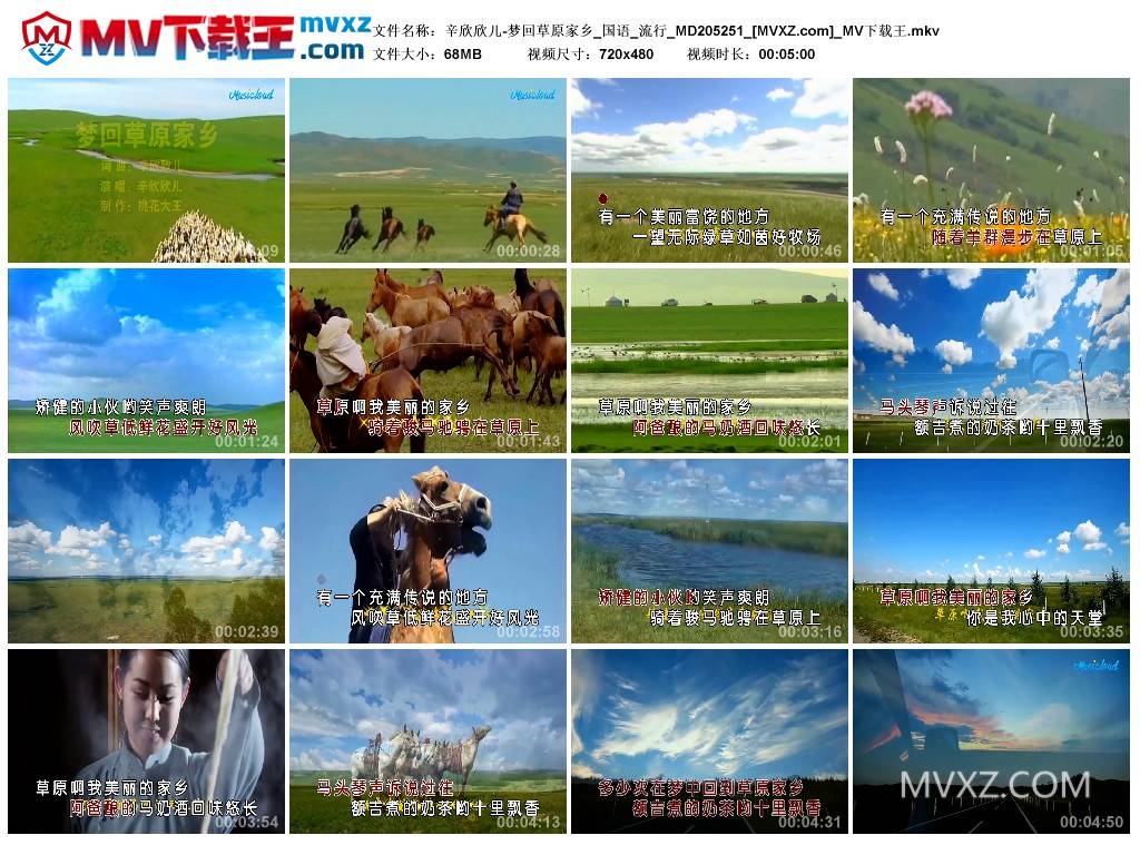 辛欣欣儿-梦回草原家乡_国语_流行_MD205251